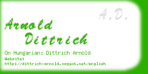 arnold dittrich business card